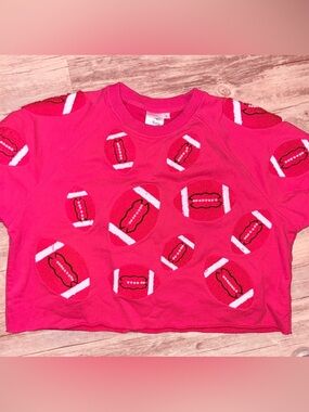 Girls' Red Football Pullover Sweater